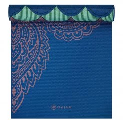 Gaiam 6mm Premium Reversible Yoga Mat Scalloped Ink