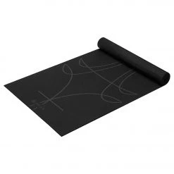 YOGA MATS & PROPS Gaiam 6mm Alignment Yoga Mat Black