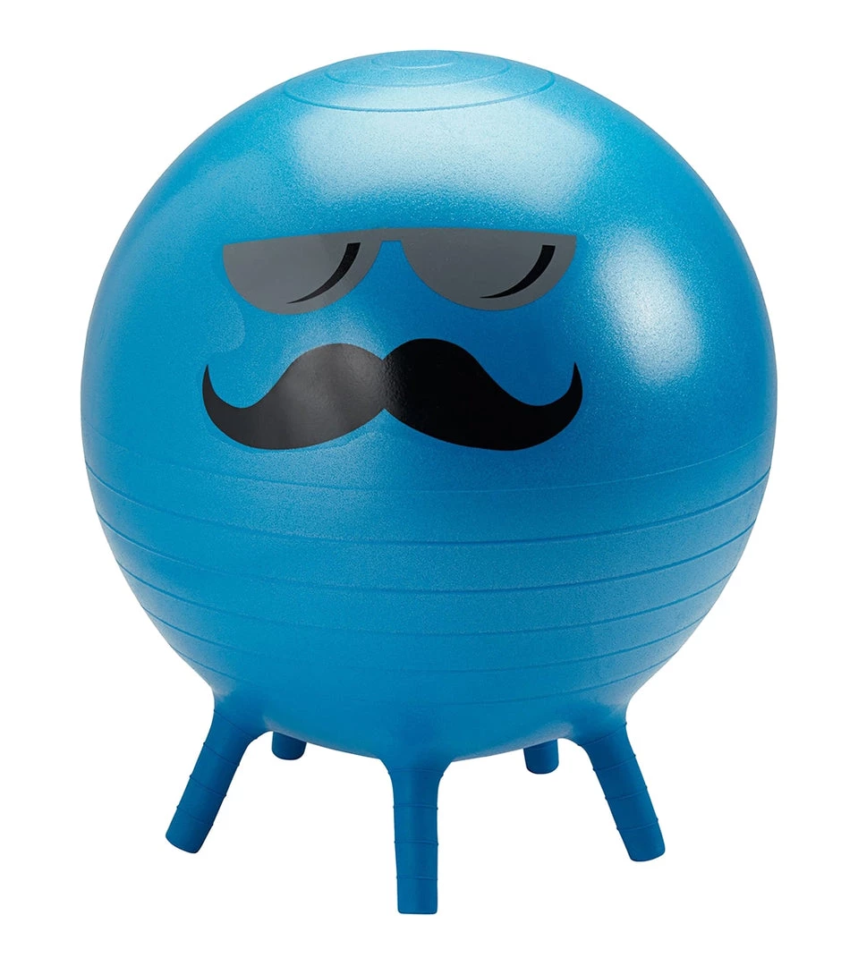 Gaiam Kids Funny Faces Stay-N-Play Ball XL Mr. Mustache YOGA MATS & PROPS 3 Gaiam Kids Funny Faces Stay-N-Play Ball XL Mr. Mustache YOGA MATS & PROPS