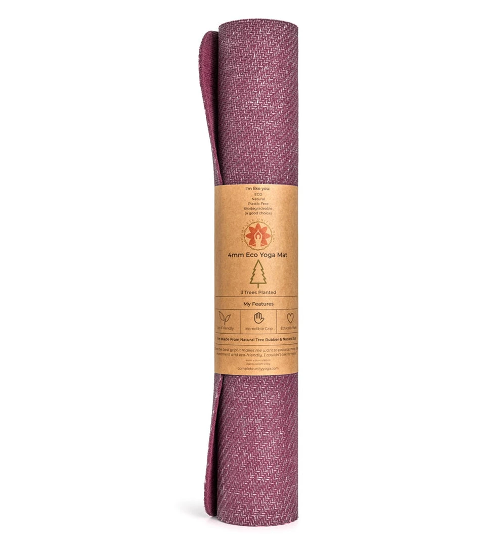 YOGA MATS & PROPS Complete Unity Complete Grip Eco Yoga Mat 4mm Autumn Plum 4 YOGA MATS & PROPS Complete Unity Complete Grip Eco Yoga Mat 4mm Autumn Plum