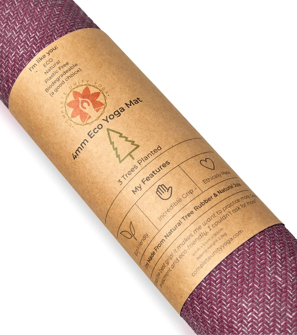 YOGA MATS & PROPS Complete Unity Complete Grip Eco Yoga Mat 4mm Autumn Plum 5 YOGA MATS & PROPS Complete Unity Complete Grip Eco Yoga Mat 4mm Autumn Plum
