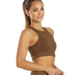 NUX One By One Seamless Yoga Crop Top Mocha NEW ARRIVALS