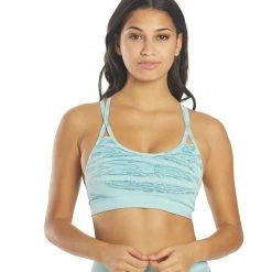 NUX Hand-Dye Levitate Yoga Sports Bra Blue Ripple CLOTHING