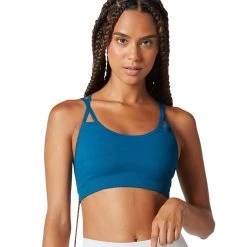 CLOTHING NUX Levitate Seamless Yoga Sports Bra Deep Teal