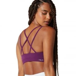 NUX Levitate Seamless Yoga Sports Bra Purple Onyx
