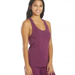 CLOTHING NUX Groundwork Organic Yoga Tank Purple Onyx