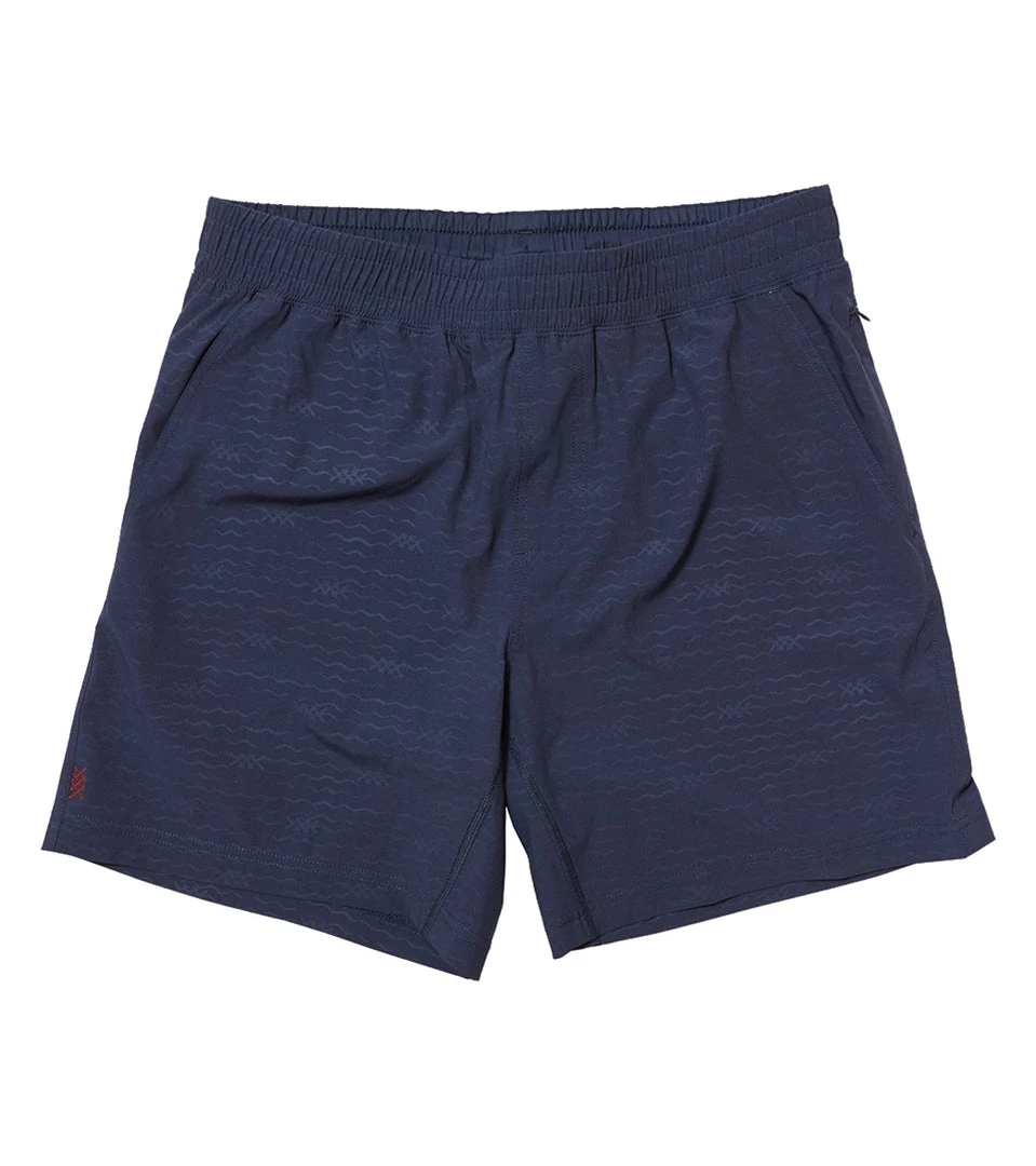 Rhone Men's 7 Mako Shorts Unlined Navy Embossed 7 Rhone Men's 7 Mako Shorts Unlined Navy Embossed