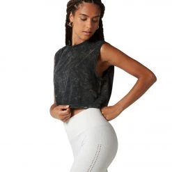 CLOTHING NUX Ella Organic Tank Washed Obsidian