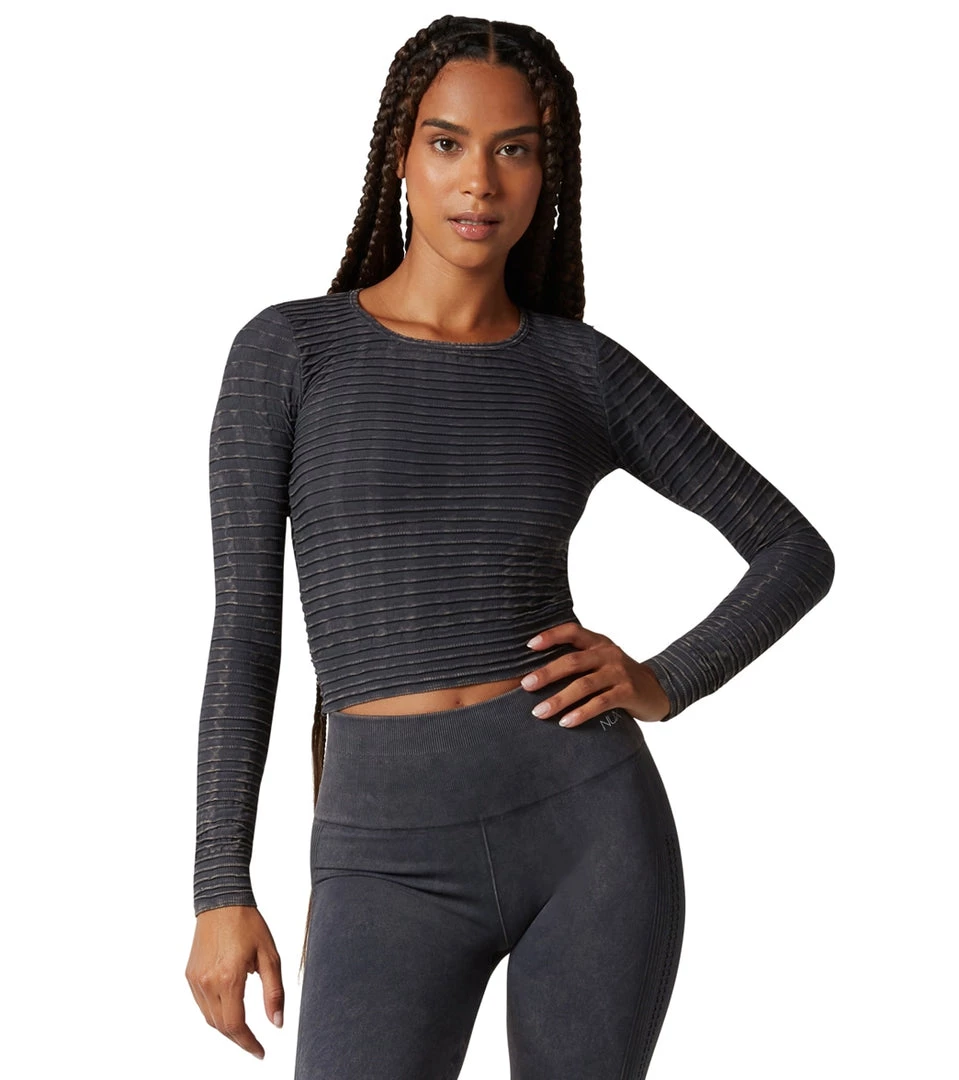 NUX Pucker Up Long Sleeve Mineral Wash Black CLOTHING 3 NUX Pucker Up Long Sleeve Mineral Wash Black CLOTHING