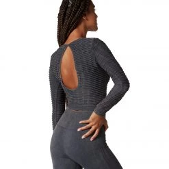 NUX Pucker Up Long Sleeve Mineral Wash Black CLOTHING 10 NUX Pucker Up Long Sleeve Mineral Wash Black CLOTHING