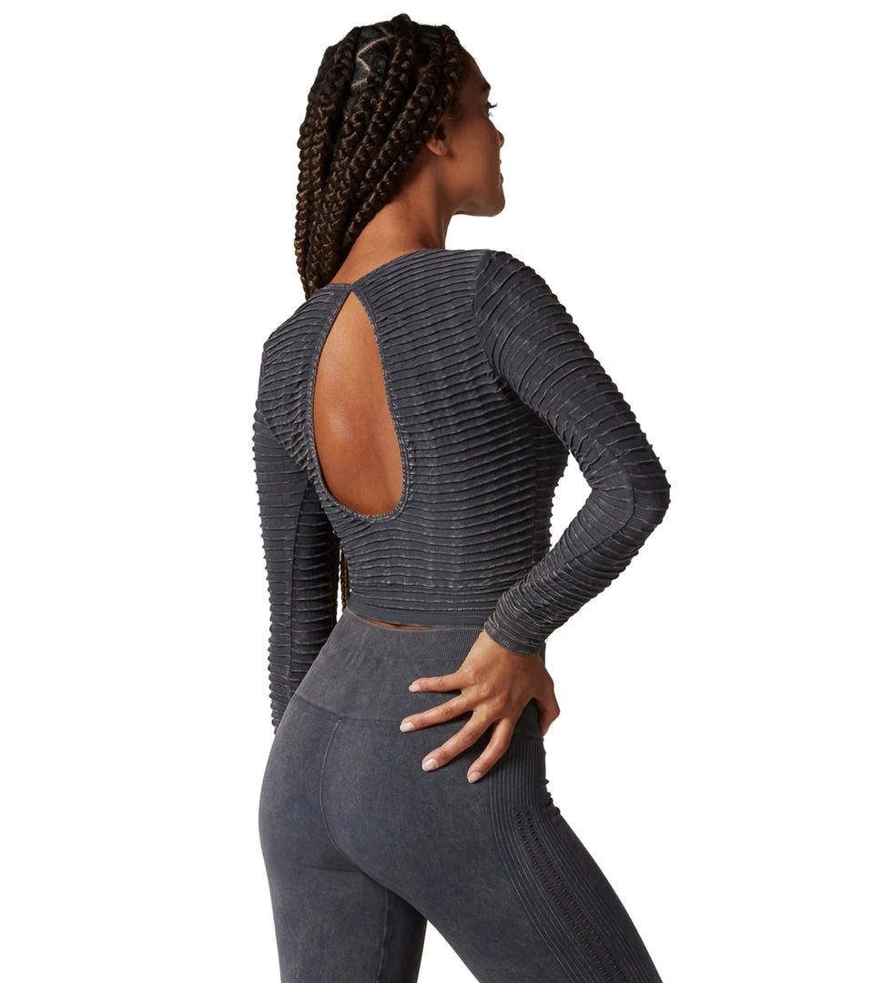 NUX Pucker Up Long Sleeve Mineral Wash Black CLOTHING 5 NUX Pucker Up Long Sleeve Mineral Wash Black CLOTHING