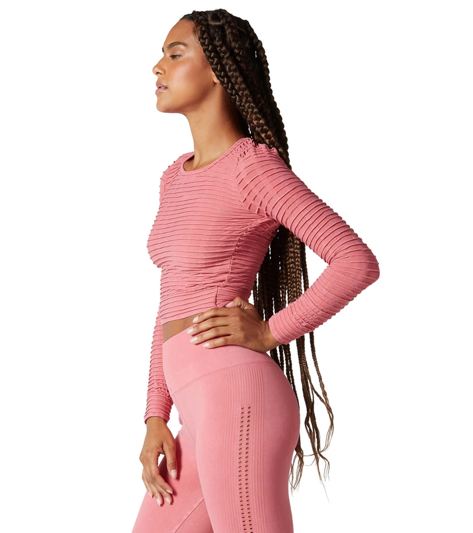 NUX Pucker Up Long Sleeve Mineral Wash Berry 4 NUX Pucker Up Long Sleeve Mineral Wash Berry