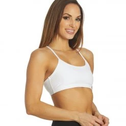Beyond Yoga Spacedye Slim Racerback Yoga Sports Bra Cloud White