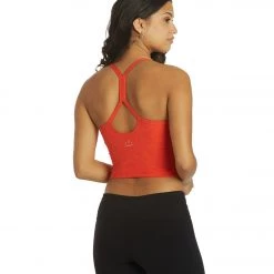 NEW ARRIVALS Beyond Yoga Spacedye Slim Racerback Cropped Tank Redflower-Scarlet