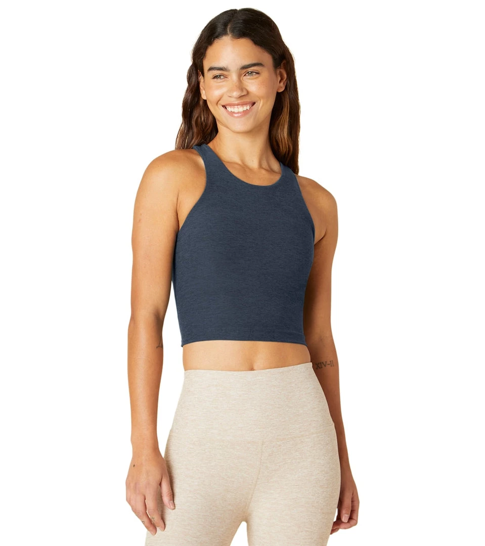 Beyond Yoga Focus Cropped Tank Nocturnal Navy 3 Beyond Yoga Focus Cropped Tank Nocturnal Navy