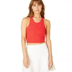Beyond Yoga Focus Cropped Tank Redflower-Scarlet