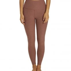 Beyond Yoga Spacedye High Waisted Caught In The Midi 7/8 Yoga Leggings Sienna Brown Heather