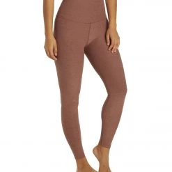 Beyond Yoga Spacedye High Waisted Caught In The Midi 7/8 Yoga Leggings Sienna Brown Heather