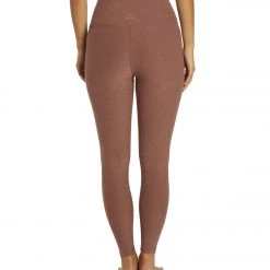 Beyond Yoga Spacedye High Waisted Caught In The Midi 7/8 Yoga Leggings Sienna Brown Heather