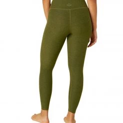 NEW ARRIVALS Beyond Yoga Spacedye High Waisted Caught In The Midi 7/8 Yoga Leggings Deep Olive Heather