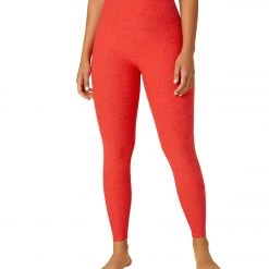 Beyond Yoga Spacedye High Waisted Caught In The Midi 7/8 Yoga Leggings Redflower Scarlet
