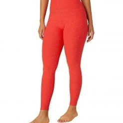 Beyond Yoga Spacedye High Waisted Caught In The Midi 7/8 Yoga Leggings Redflower Scarlet
