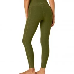 Beyond Yoga Spacedye Out Of Pocket High Waisted 7/8 Yoga Leggings Deep Olive Heather