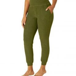 Beyond Yoga Spacedye Midi Joggers Deep Olive Heather