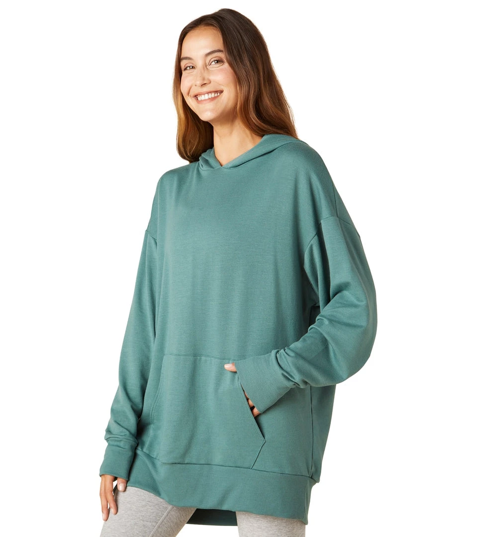 Beyond Yoga Go Getter Hoodie Rainforest Blue 4 Beyond Yoga Go Getter Hoodie Rainforest Blue