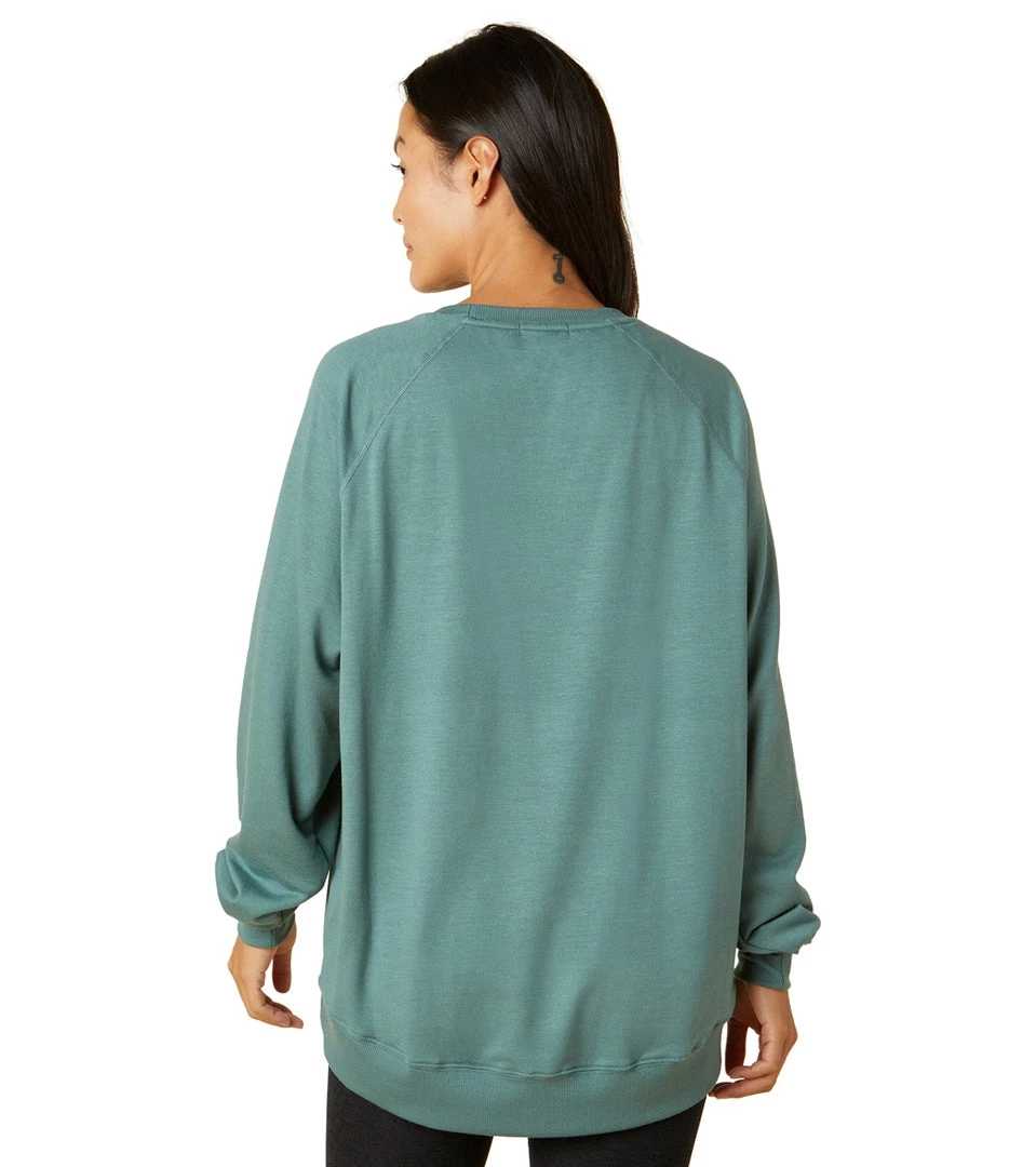 CLOTHING Beyond Yoga Cozy Fleece Saturday Oversized Pullover Rainforest Blue 5 CLOTHING Beyond Yoga Cozy Fleece Saturday Oversized Pullover Rainforest Blue