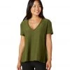 NEW ARRIVALS Beyond Yoga Split Up Long Tee Deep Olive Heather