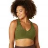 Beyond Yoga Spacedye Lift Your Spirits Yoga Sports Bra Deep Olive Heather CLOTHING