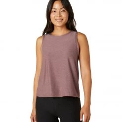 Beyond Yoga Featherweight Spacedye Balanced Muscle Yoga Tank Sienna Brown Heather