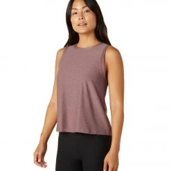 Beyond Yoga Featherweight Spacedye Balanced Muscle Yoga Tank Sienna Brown Heather