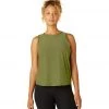Beyond Yoga Featherweight Spacedye Balanced Muscle Yoga Tank Deep Olive Heather