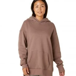 CLOTHING Beyond Yoga WFH Fleece Hoodie Sienna Brown
