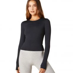 Beyond Yoga Heather Rib Protect Me Sun Shirt CLOTHING