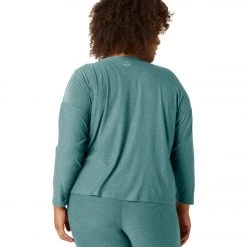 Beyond Yoga Plus Featherweight Morning Light Cropped Pullover Rainforest Blue Heather 10 Beyond Yoga Plus Featherweight Morning Light Cropped Pullover Rainforest Blue Heather