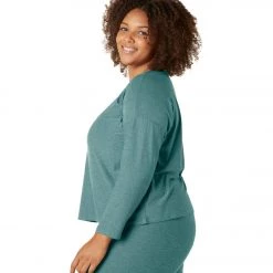 Beyond Yoga Plus Featherweight Morning Light Cropped Pullover Rainforest Blue Heather 11 Beyond Yoga Plus Featherweight Morning Light Cropped Pullover Rainforest Blue Heather