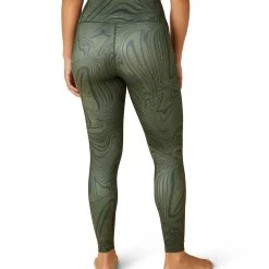 Beyond Yoga Printed High Waisted Midi Leggings Deep Olive Swirl