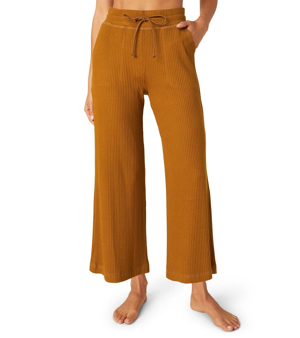 Beyond Yoga Free Flow Wide Leg Cropped Pant Clove Brown 3 Beyond Yoga Free Flow Wide Leg Cropped Pant Clove Brown