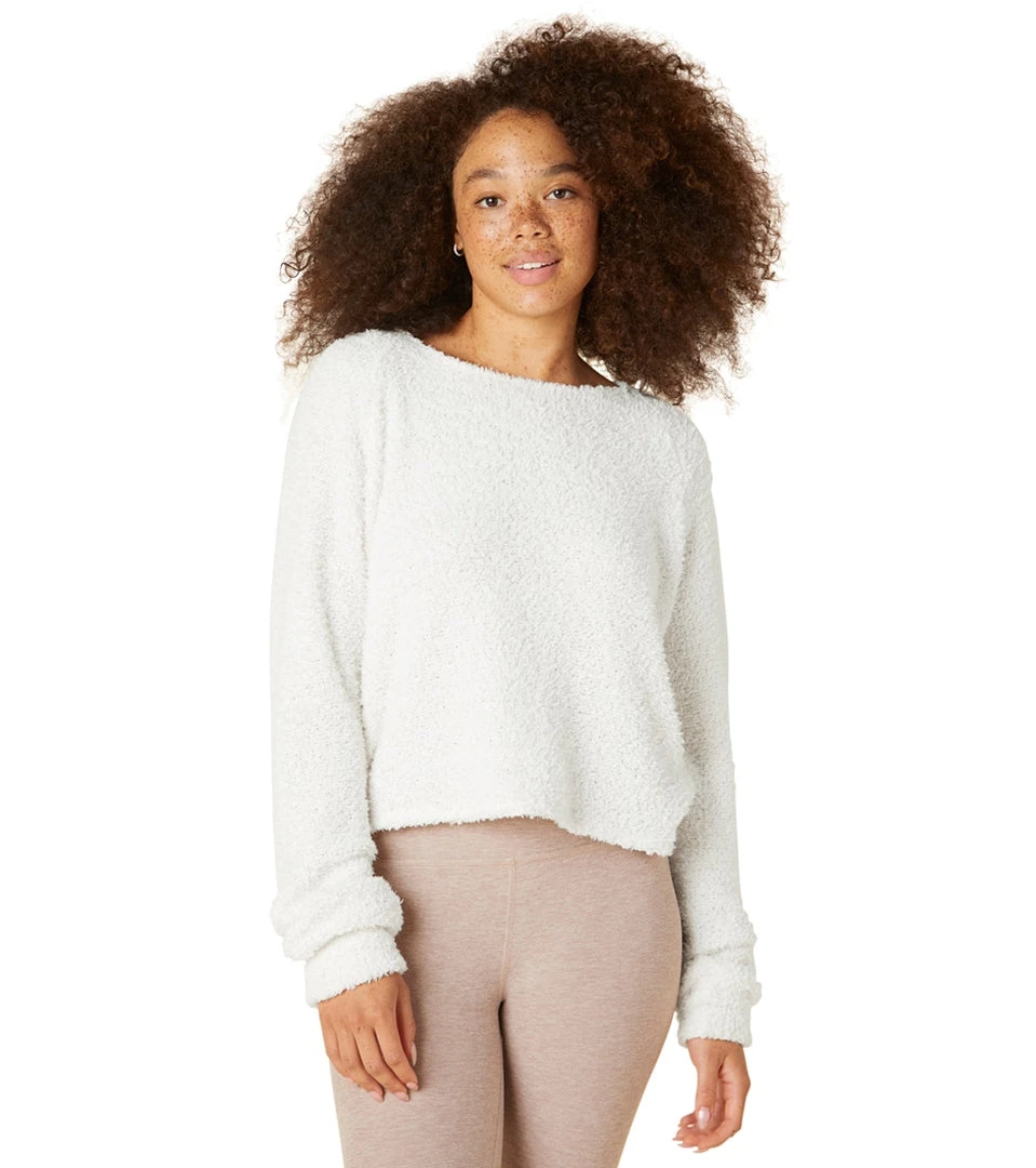 CLOTHING Beyond Yoga All The Feels Cropped Raglan Pullover Winter White 3 CLOTHING Beyond Yoga All The Feels Cropped Raglan Pullover Winter White