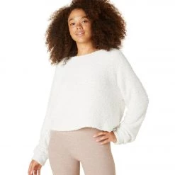 CLOTHING Beyond Yoga All The Feels Cropped Raglan Pullover Winter White 9 CLOTHING Beyond Yoga All The Feels Cropped Raglan Pullover Winter White