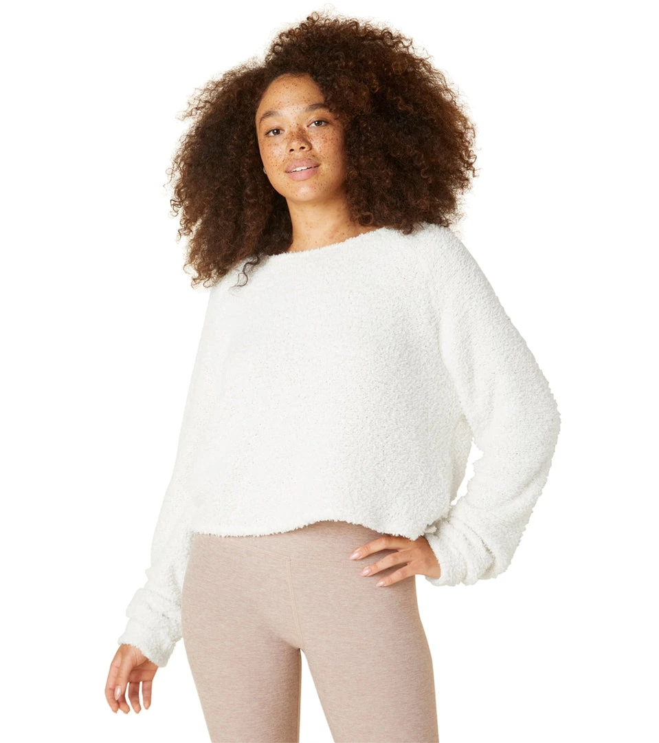 CLOTHING Beyond Yoga All The Feels Cropped Raglan Pullover Winter White 4 CLOTHING Beyond Yoga All The Feels Cropped Raglan Pullover Winter White
