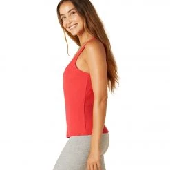 Beyond Yoga Take The Plunge V-Neck Tank Redflower