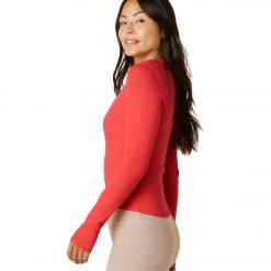 Beyond Yoga Wrap Party Long Sleeve Top Redflower CLOTHING