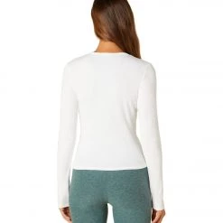 Beyond Yoga Wrap Party Long Sleeve Top White CLOTHING