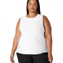 Beyond Yoga Plus Featherweight Spacedye Balanced Muscle Yoga Tank Cloud White CLOTHING