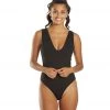 Free People Keep It Sleek Bodysuit Black CLOTHING