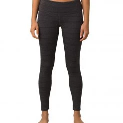 CLOTHING PrAna Pillar 7/8 Yoga Leggings Charcoal Stripe